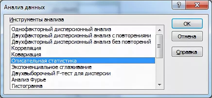 Контрольная работа 1 по теме описательная статистика