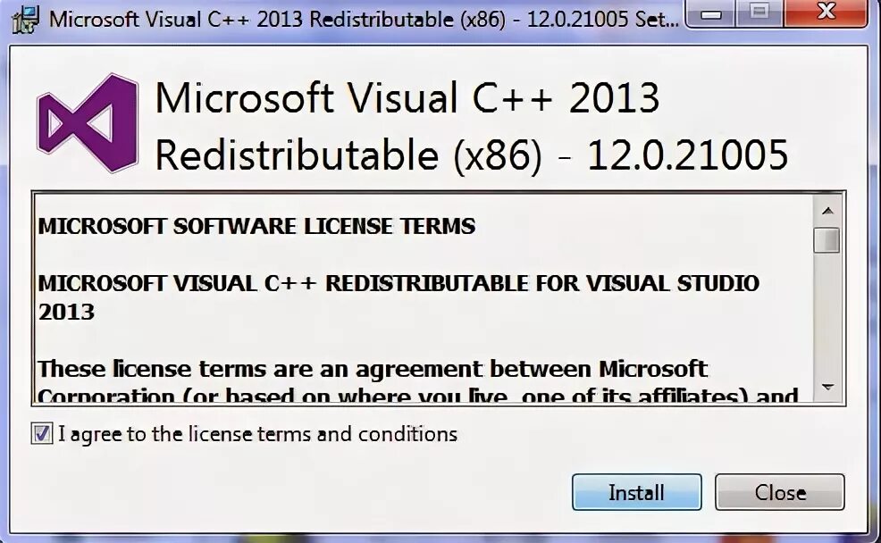Microsoft visual 2013 redistributable. Visual c++ 2013 выдает ошибку 1609.