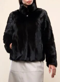 Короткая норковая шуба автоледи