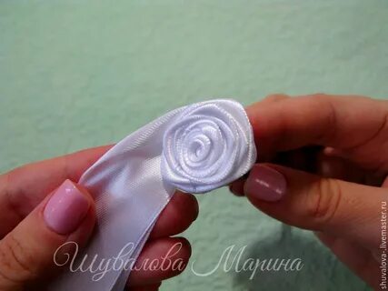 Розы из ленты без клея