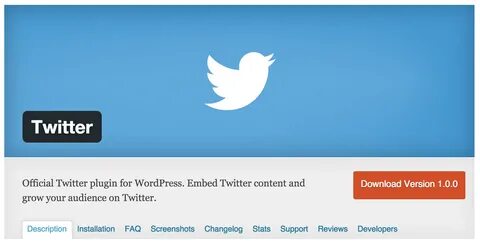 Twitter lançou plugin oficial para WordPress.