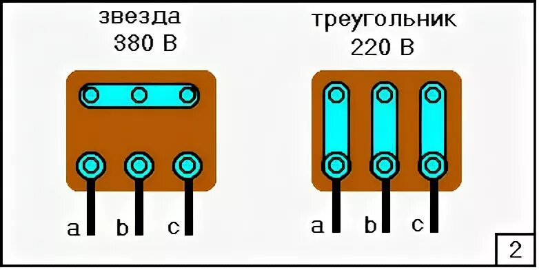 Схема подключения двигателя 380