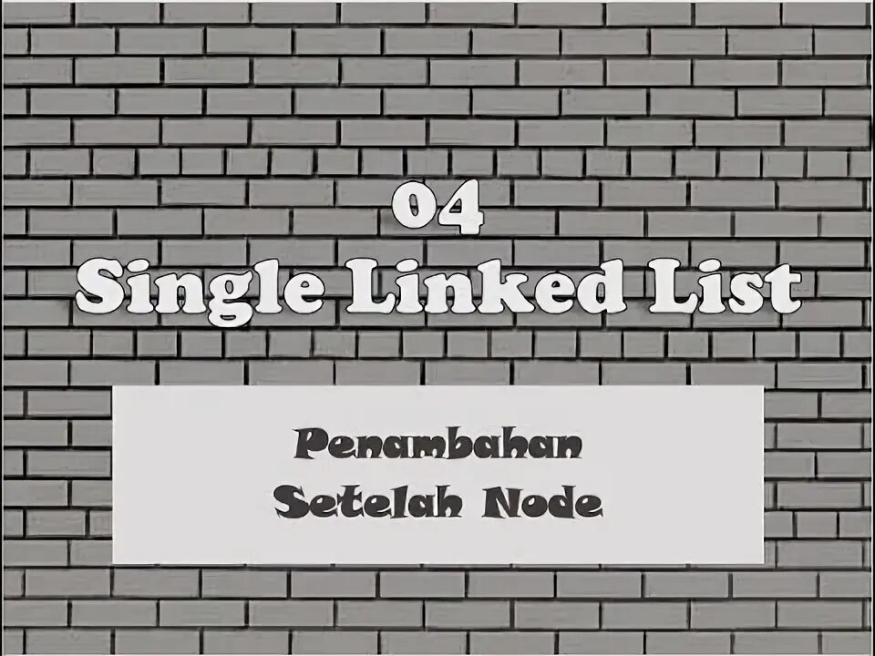 Single list