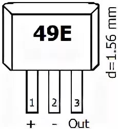 5 49 е. 49e датчик холла. Датчик холла 49е распиновка. 49е датчик холла даташит. 49e датчик холла схема включения.