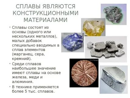 Сплавы состоят