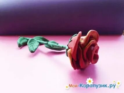 Как сделать розы из воздушного пластилина