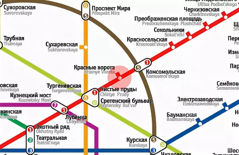 Красные ворота на карте. Станция метро Комсомольская Москва на схеме. Метро Преображенская площадь на схеме метрополитена. Станция метро Сокольники карта метрополитена. Комсомольская станция метро на карте.