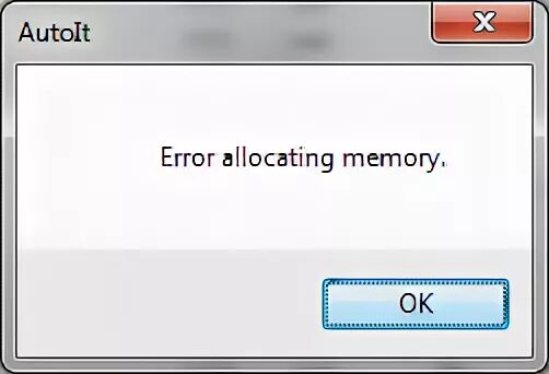 Error allocating memory