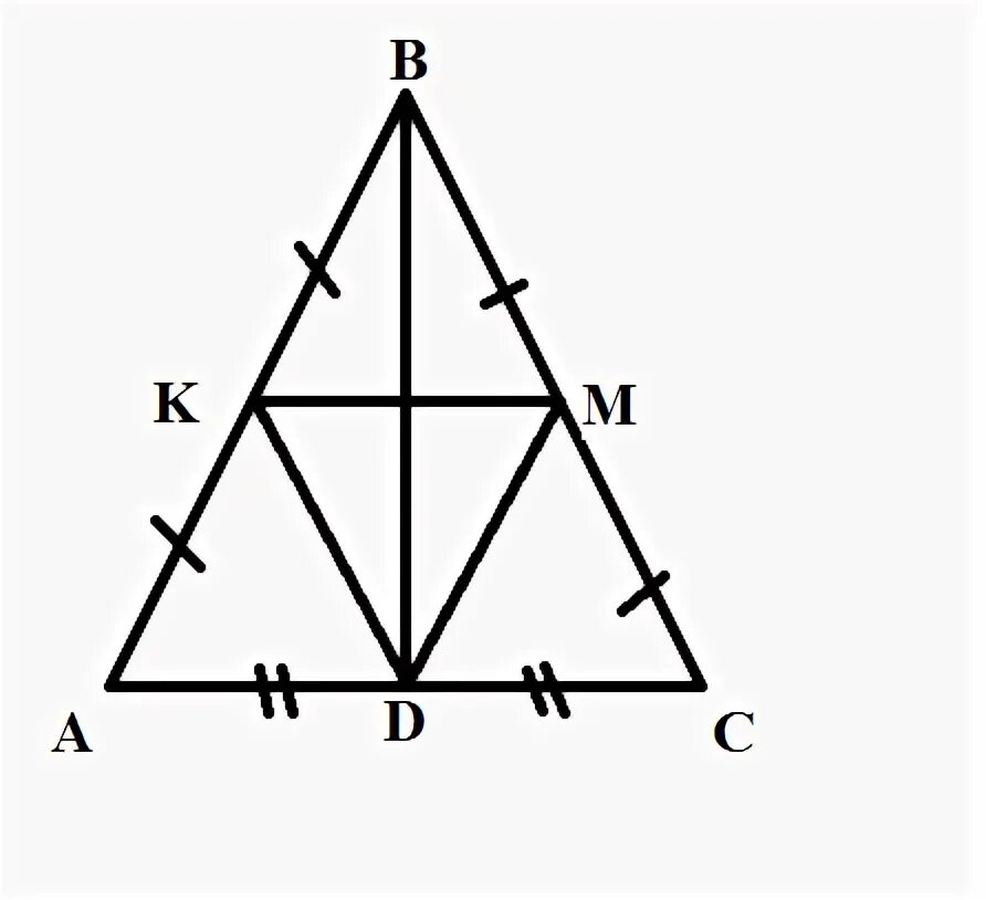 Точка м является серединой стороны. В равнобедренном треугольнике АВС точки к и м. В равнобедренном треугольнике ABC точки к. Середины сторон равнобедренного треугольника. Середина боковых сторон равнобедренного треугольника.