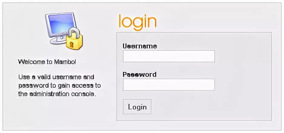 Username admin