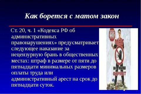 Какая статья материться