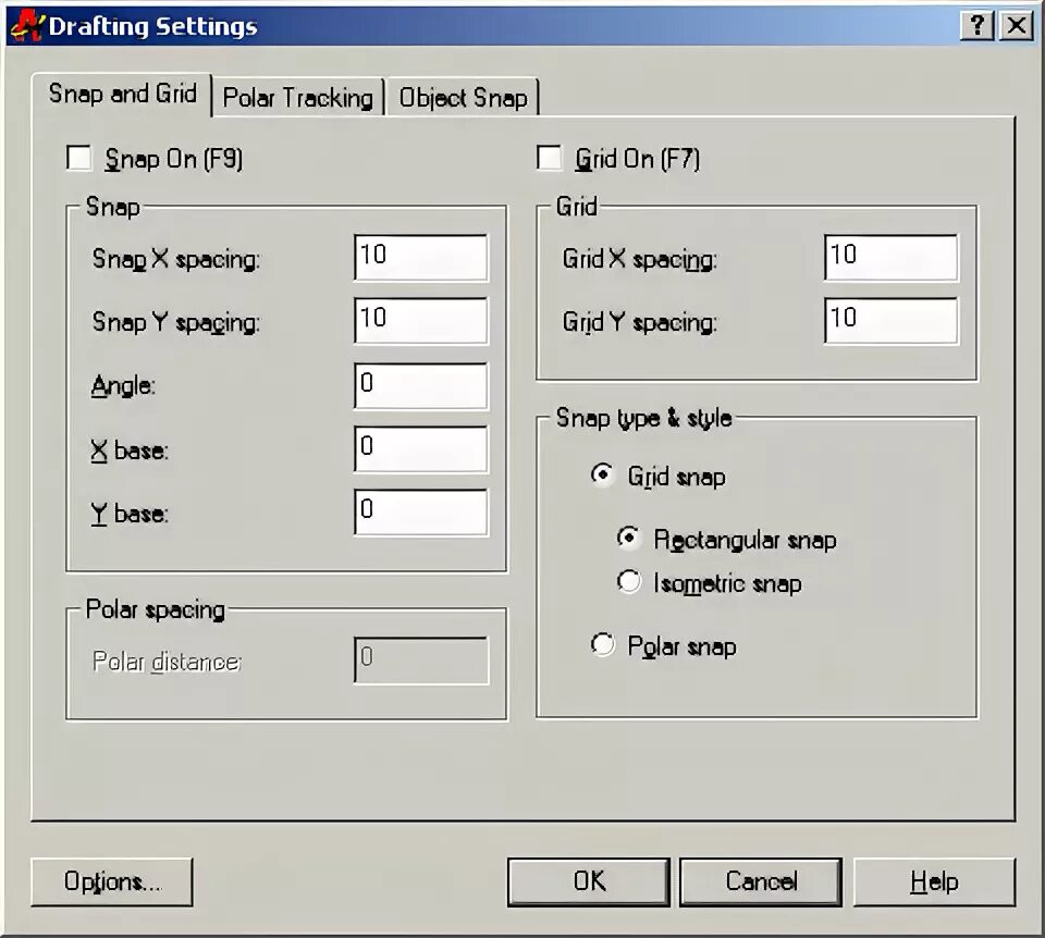 Settings grid. Сетка в автокад. autocad grid display. grid and snap settings где находится в 3д макс.