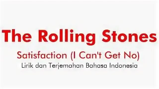 Rolling stones satisfaction перевод