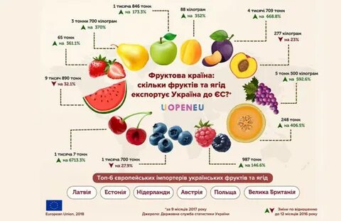 На каком месте фрукты