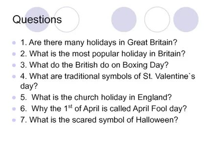 Many holidays