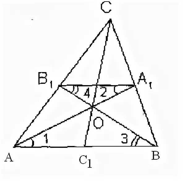 Медианы aa1 bb1