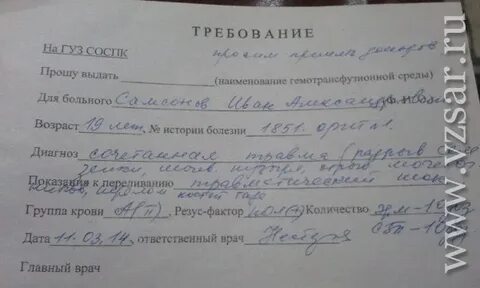 История болезни кровотечения