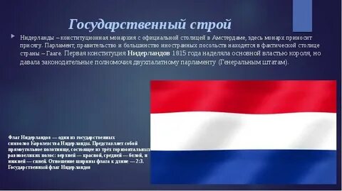 Государственный строй нидерландов