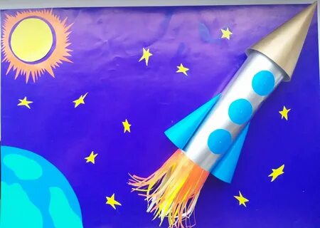 Сделать ракету ко дню космонавтики