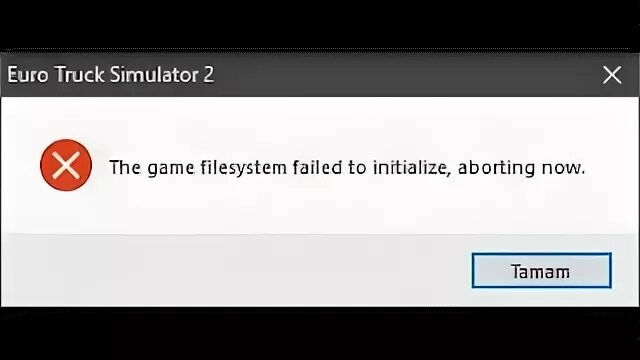 The game filesystem failed initialize. The game filesystem failed initialize