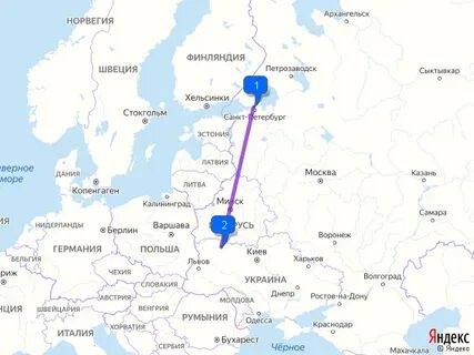 Расстояние между городами москва и петербург