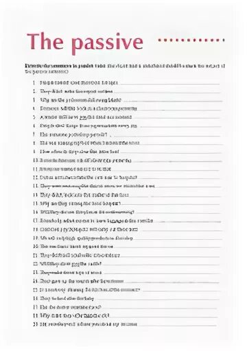 Passive voice intermediate