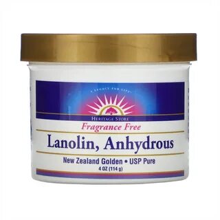 Heritage Store, Lanolin, Anhydrous, 4 oz (114 g) .
