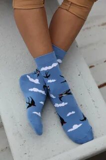 Носки голубого цвета