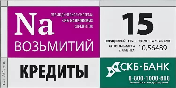 Скб элемент. Таблица скб. скб банк таблица менделеева.
