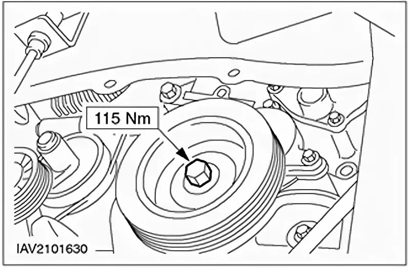 6. Ford focus 2 болт коленвала. Болт коленвала форд фокус 2. Момент затяжки болтов шкива коленвала форд транзит 2. Момент затяжки болта ступицы форд фокус 2.