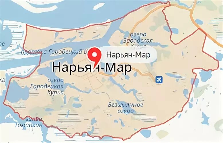 Карта нарьян маре
