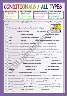 Mixed conditionals worksheets