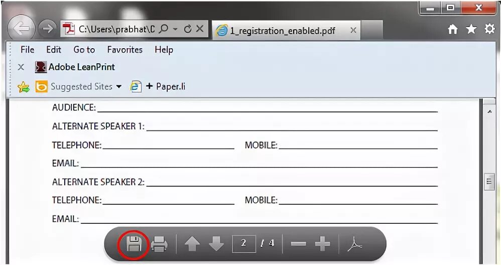 Pdf form