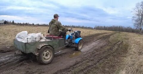 Езда на мотоблоке