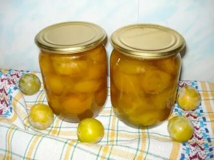 Слива желтая в сиропе на зиму