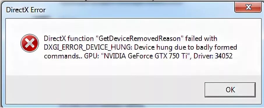 Directx function failed with dxgi error. Ошибка видеокарты. ошибка directx. directx function getdeviceremovedreason. перечень ошибок на видеокарте.