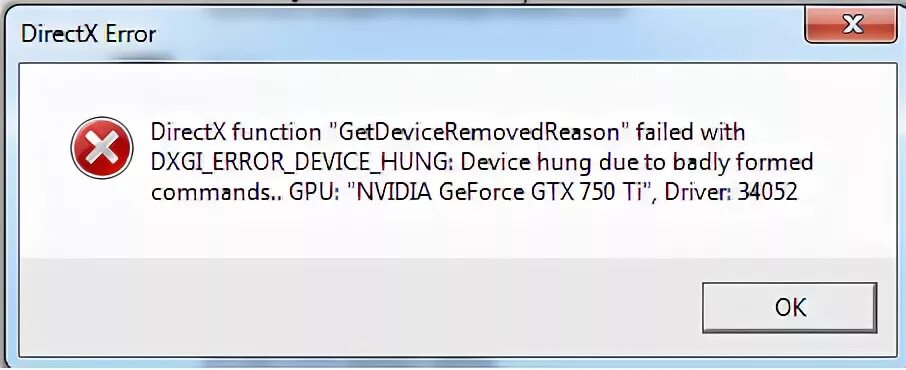 Getdeviceremovedreason failed. Ошибка видеокарты. Ошибка DIRECTX. DIRECTX function GETDEVICEREMOVEDREASON. Перечень ошибок на видеокарте.