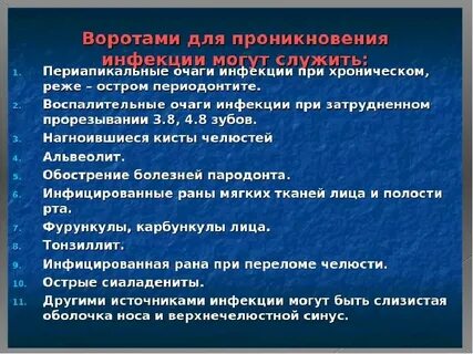 Хронический одонтогенный очаг инфекции