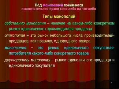 Монополия и ее виды