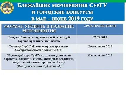Ближайшие события