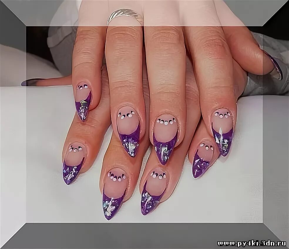 #nailartoohlala #nailsart #ombrenail #nails #almondnails Purple nails, Nail art,