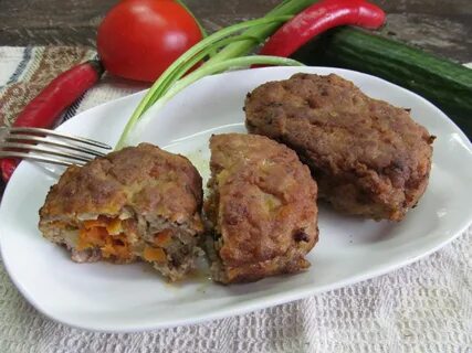 Котлеты с овощами и фаршем