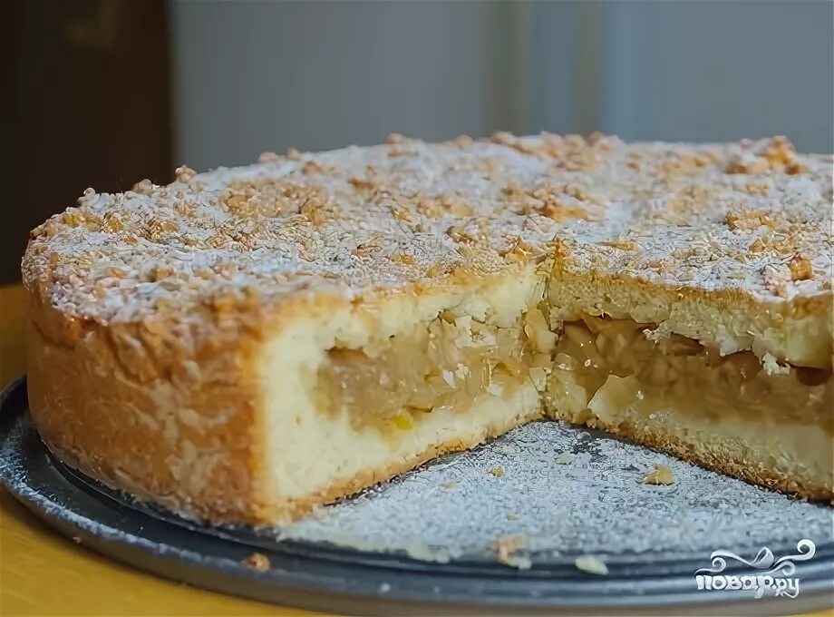 Пирог яблочный песочное тесто простой. Яблочный песочный пирог рецепт с фото пошагово.