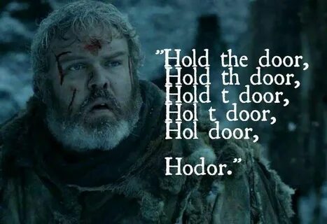 Hold the door