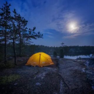 Карелия палатками