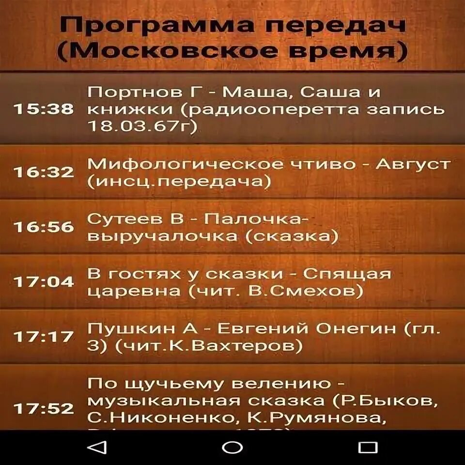 Программа старое радио. Программа старое радио