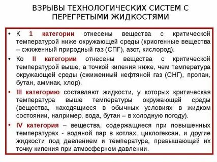 Особенности взрыва