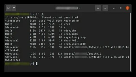 Linux df