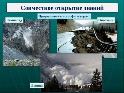 Опасности в горах сообщение