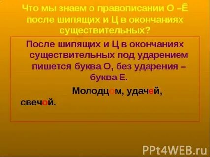 Под ударением после ц пишется